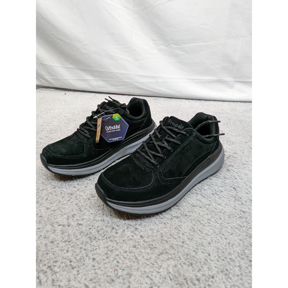 Propét Ultima Women's Walking Shoes Black Suede Size 8.5 M Ortholite WAA302S NIB